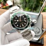 Replica Tudor Black Bay Stainless Steel Black Dial Green Bezel Watch